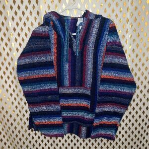 Mexican style sweatshirt California Venice beach surfer hoodie capucha size L